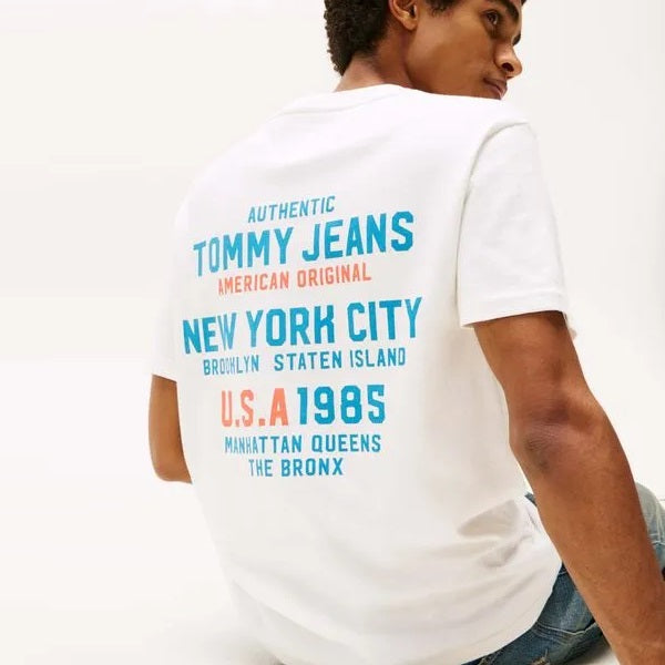 Tommy Jeans USA Script T-shirt Off White