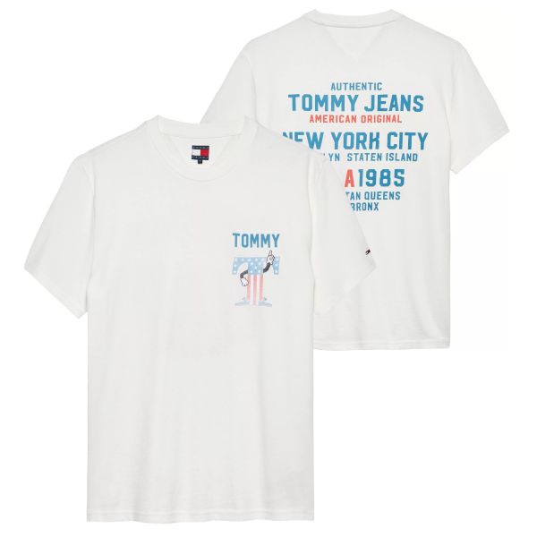 Tommy Jeans USA Script T-shirt Off White