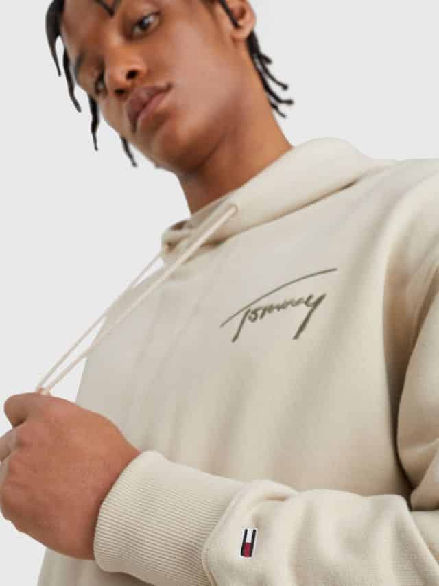 tommyhilfiger signature hoodie zand2