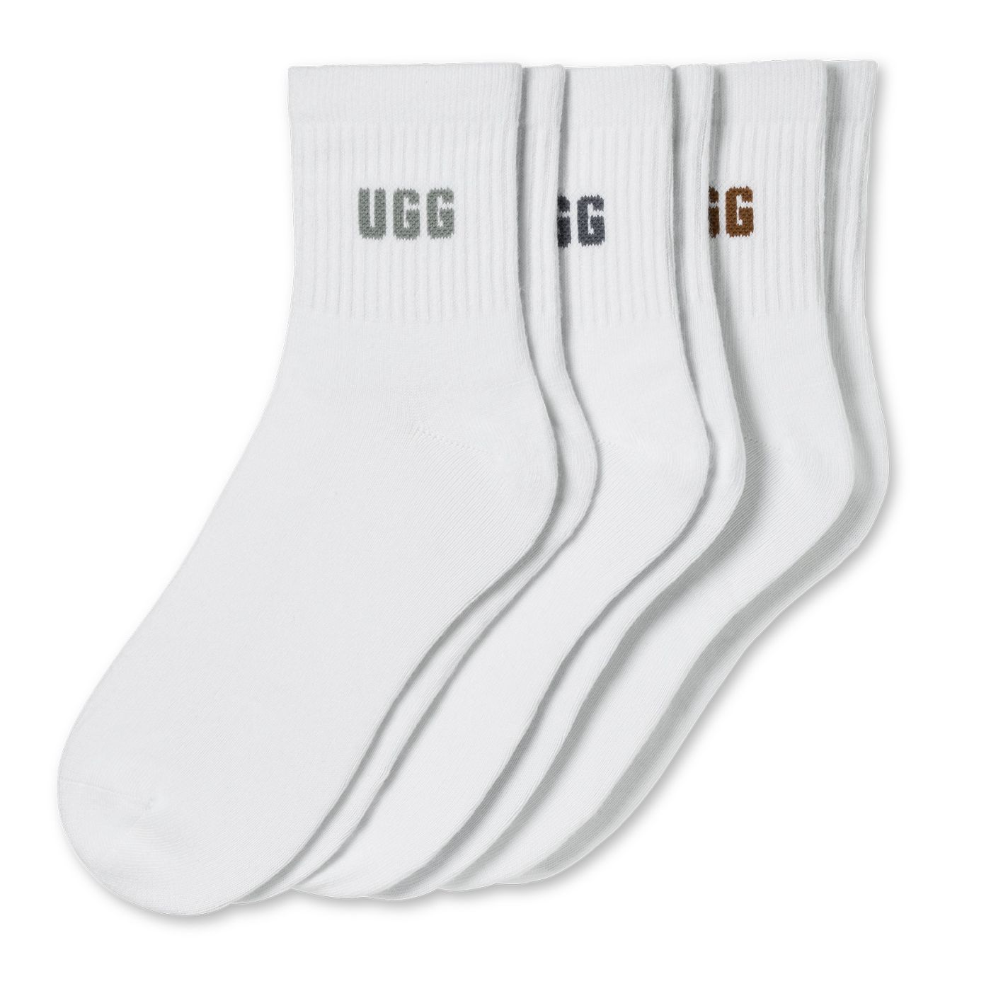 UGG Quinlin Logo Quarter 3-Pack Sokken Meerkleurig