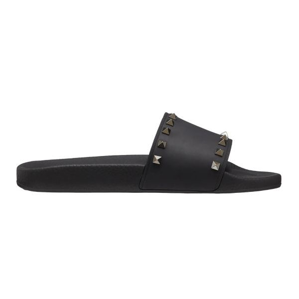 Valentino Garavani Rockstud Slippers Zwart