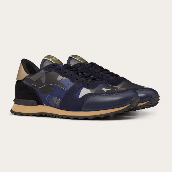 Valentino Garavani Sneaker Camouflage Donker Blauw