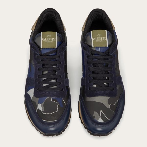 Valentino Garavani Sneaker Camouflage Donker Blauw