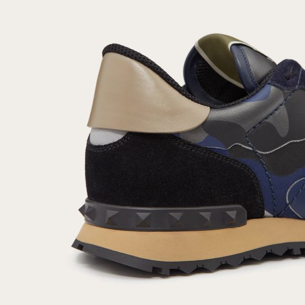 Valentino Garavani Sneaker Camouflage Donker Blauw