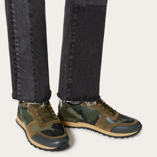 Valentino Garavani Sneaker Camouflage Donker Groen