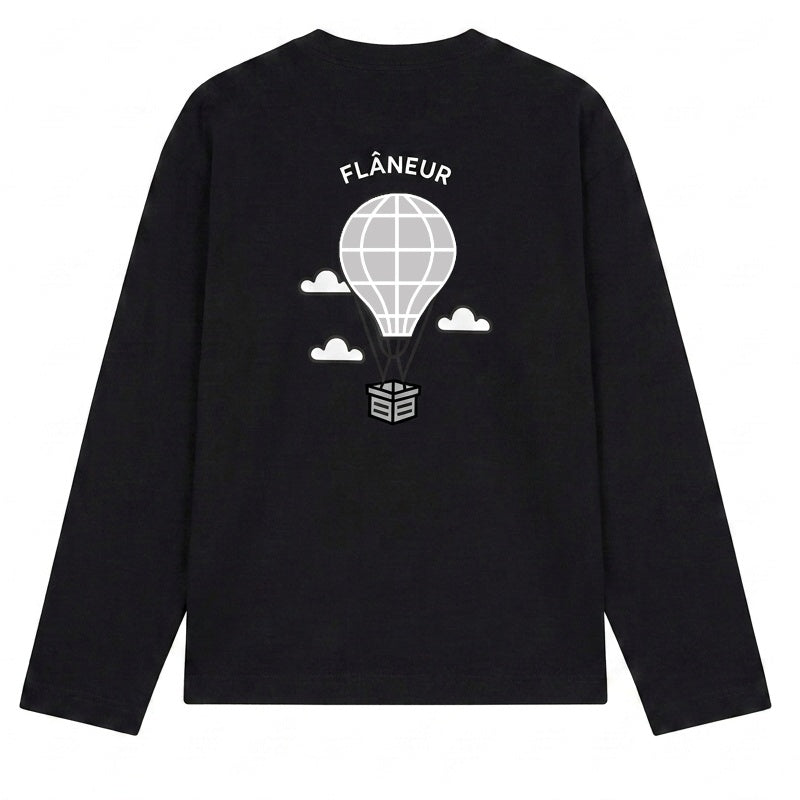 Flâneur Balloon Longsleeve T-shirt Zwart
