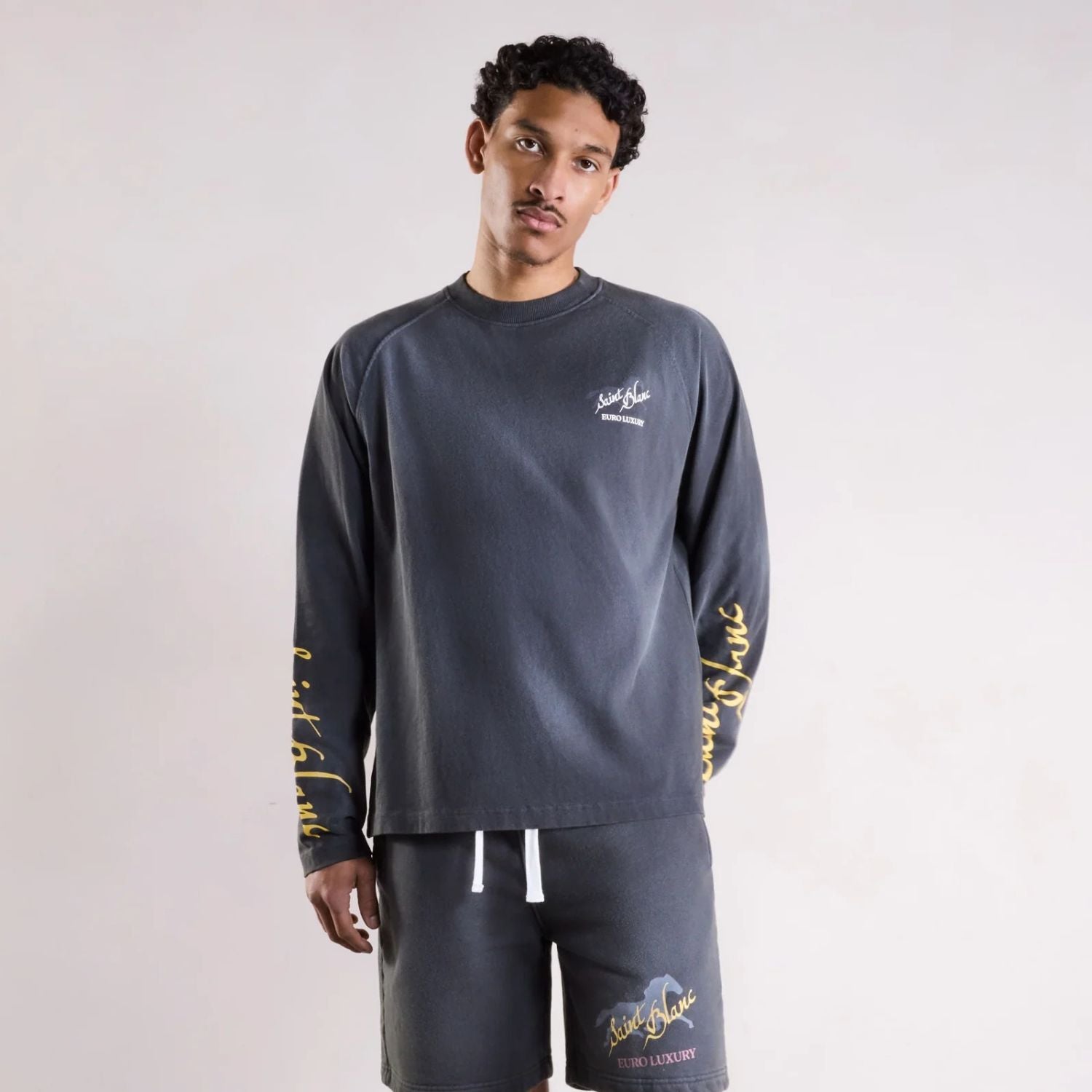 Saint Blanc Euro Luxury Raglan Longsleeve T-shirt Zwart