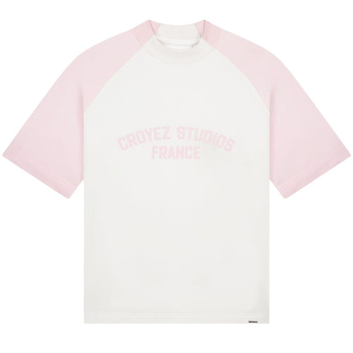 Croyez Studios Raglan T-shirt Wit/Roze