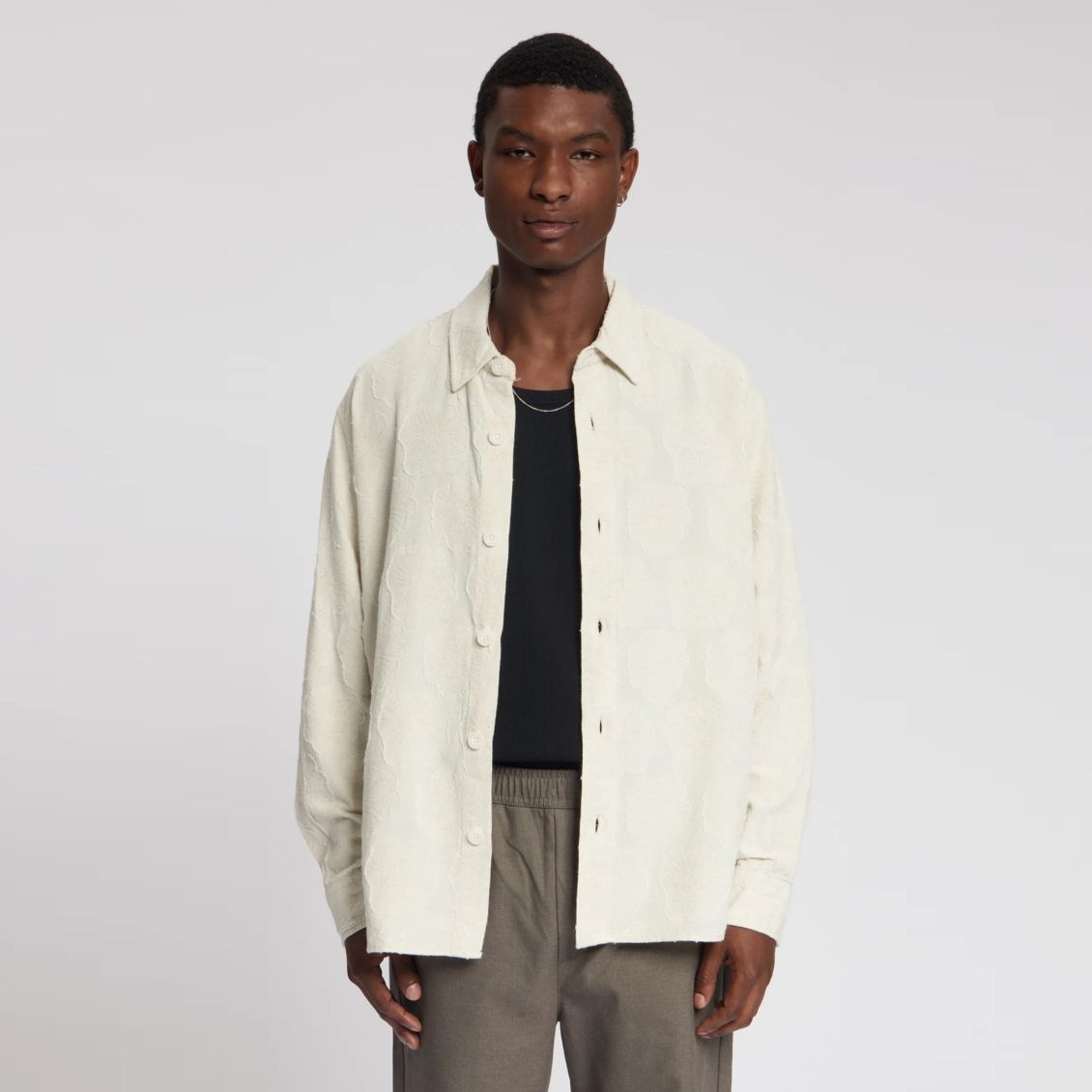 Law of the Sea Dusk Jacquard Overshirt Off White