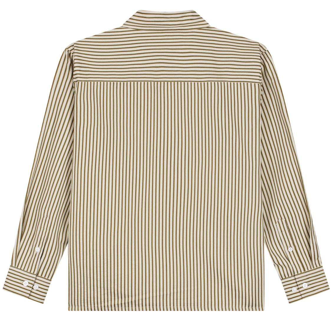 Law of the Sea Starboard Yarn Dyed Striped Overhemd Beige/Groen
