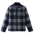 woolrich alaskan checked wool overshirt navy