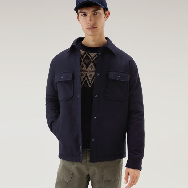 Woolrich Alaskan Wool Overshirt Navy