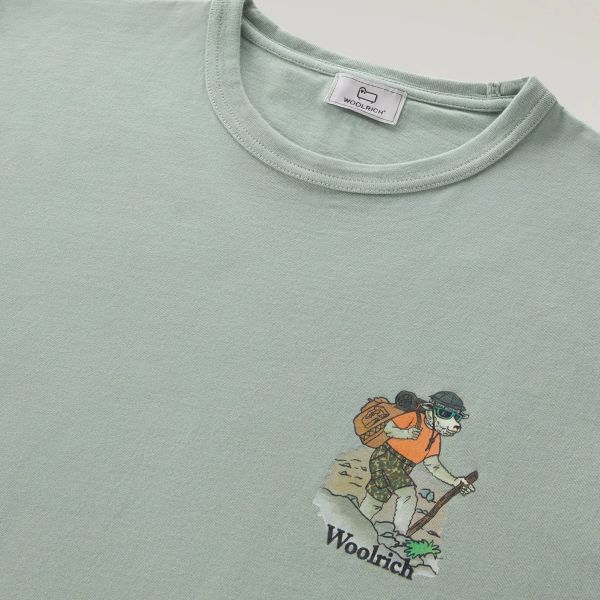 Woolrich Animated Sheep T-shirt Groen