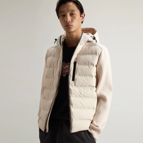 Woolrich Bering Hybrid Jas Beige
