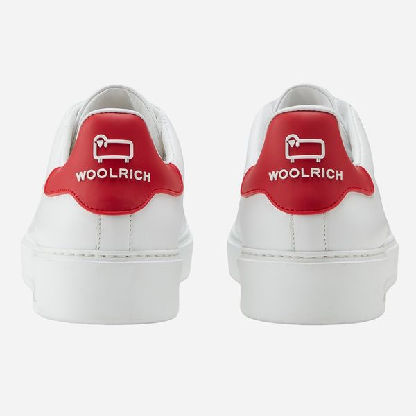 woolrich classic court sneaker wit rood