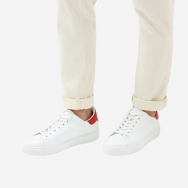 woolrich classic court sneaker wit rood