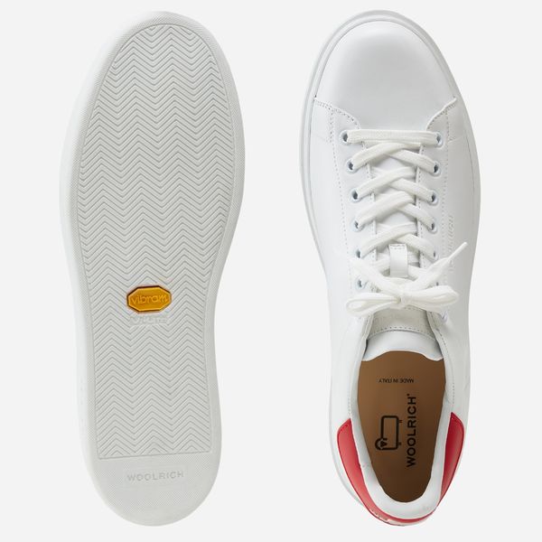 woolrich classic court sneaker wit rood