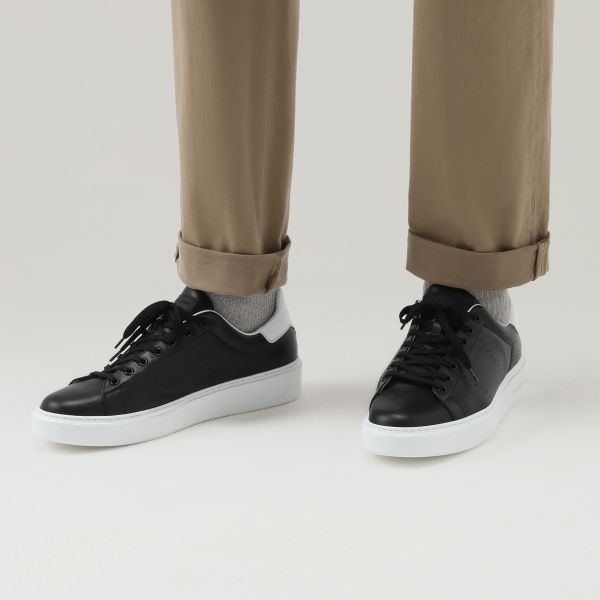 Woolrich Classic Court Sneaker Zwart