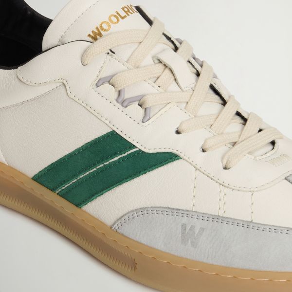 Woolrich Double U.T. Sneaker Off White/Grijs/Groen