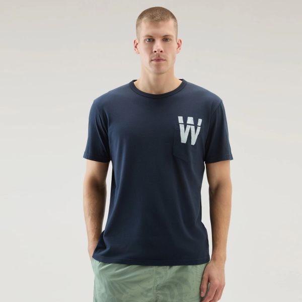 Woolrich Flag T-shirt Navy