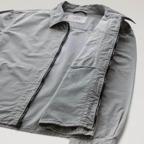 Woolrich Gabardine Overshirt Grijs