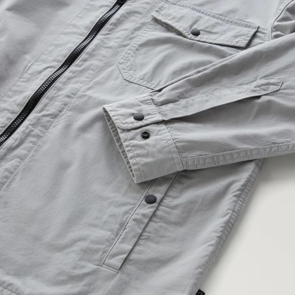 Woolrich Gabardine Overshirt Grijs