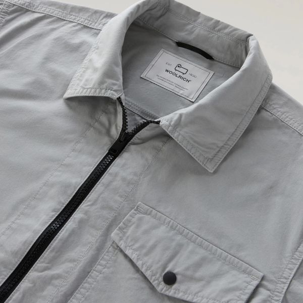 Woolrich Gabardine Overshirt Grijs