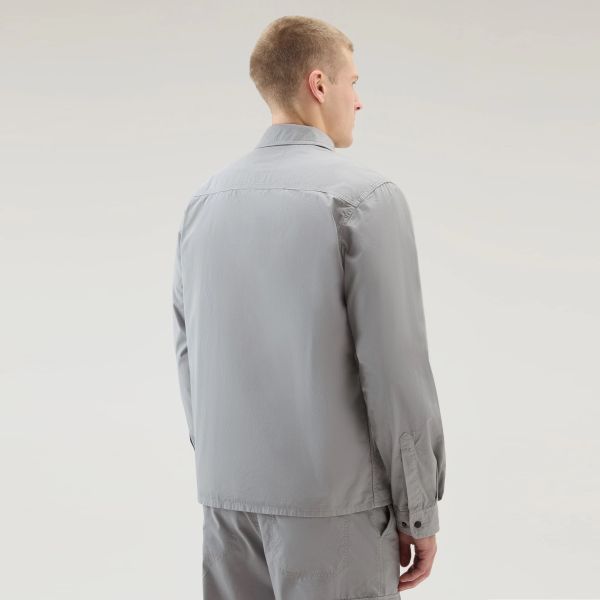 Woolrich Gabardine Overshirt Grijs