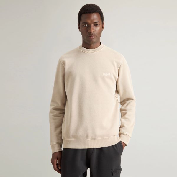 Woolrich Garment Dyed Sweater Beige