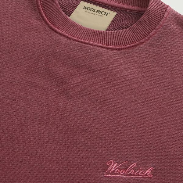 Woolrich Garment Dyed Sweater Bordeaux