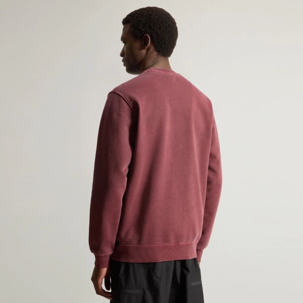 Woolrich Garment Dyed Sweater Bordeaux