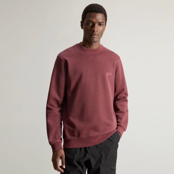 Woolrich Garment Dyed Sweater Bordeaux