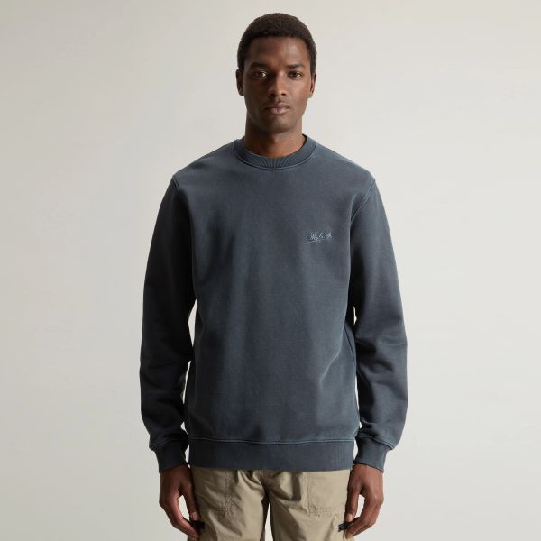 Woolrich Garment Dyed Sweater Navy