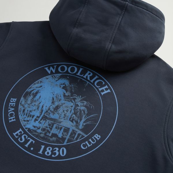 Woolrich Graphic Hoodie Navy