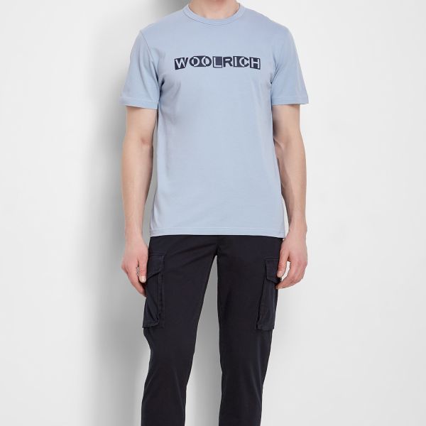 Woolrich Intarsia T-shirt Blauw
