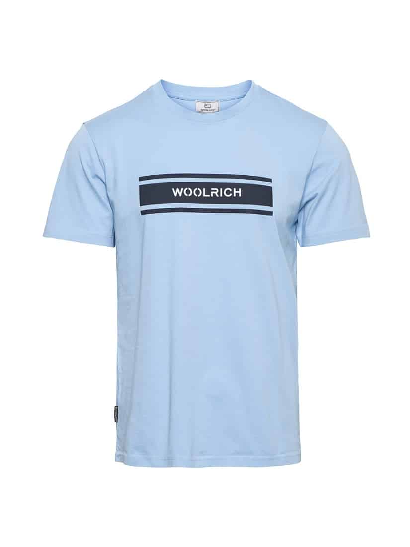 Woolrich Intarsia T-shirt Licht Blauw