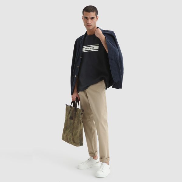 Woolrich Intarsia T-shirt Navy