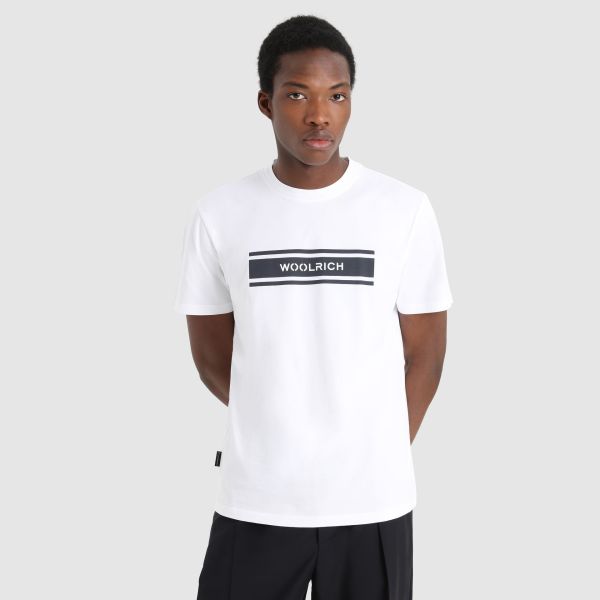 Woolrich Intarsia T-shirt Wit