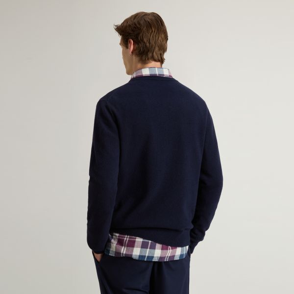 Woolrich Lambswool Sweater Navy