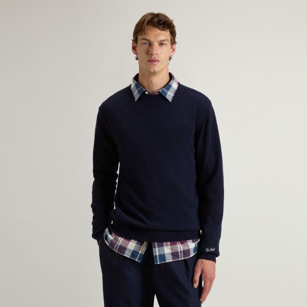 Woolrich Lambswool Sweater Navy