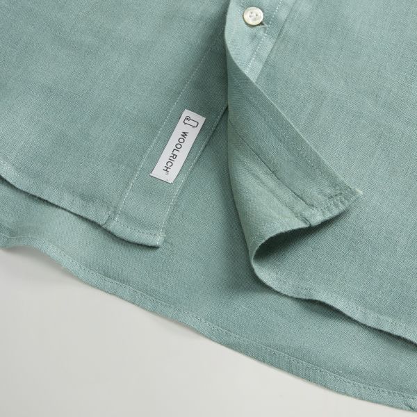 Woolrich Linen Overhemd Groen