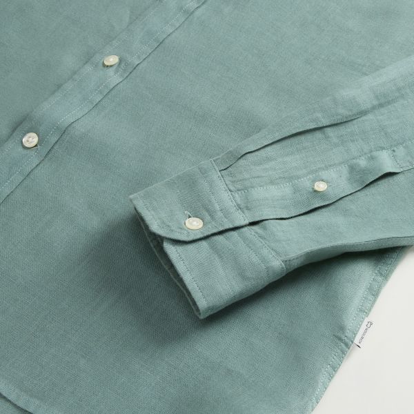Woolrich Linen Overhemd Groen