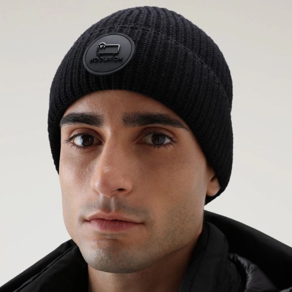 Woolrich Logo Muts Zwart