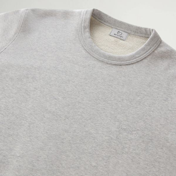 Woolrich Logo Script Sweater Grijs