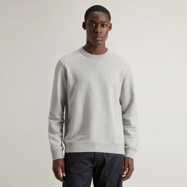 Woolrich Logo Script Sweater Grijs