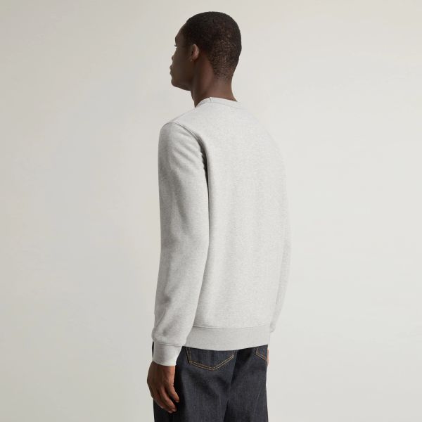 Woolrich Logo Script Sweater Grijs