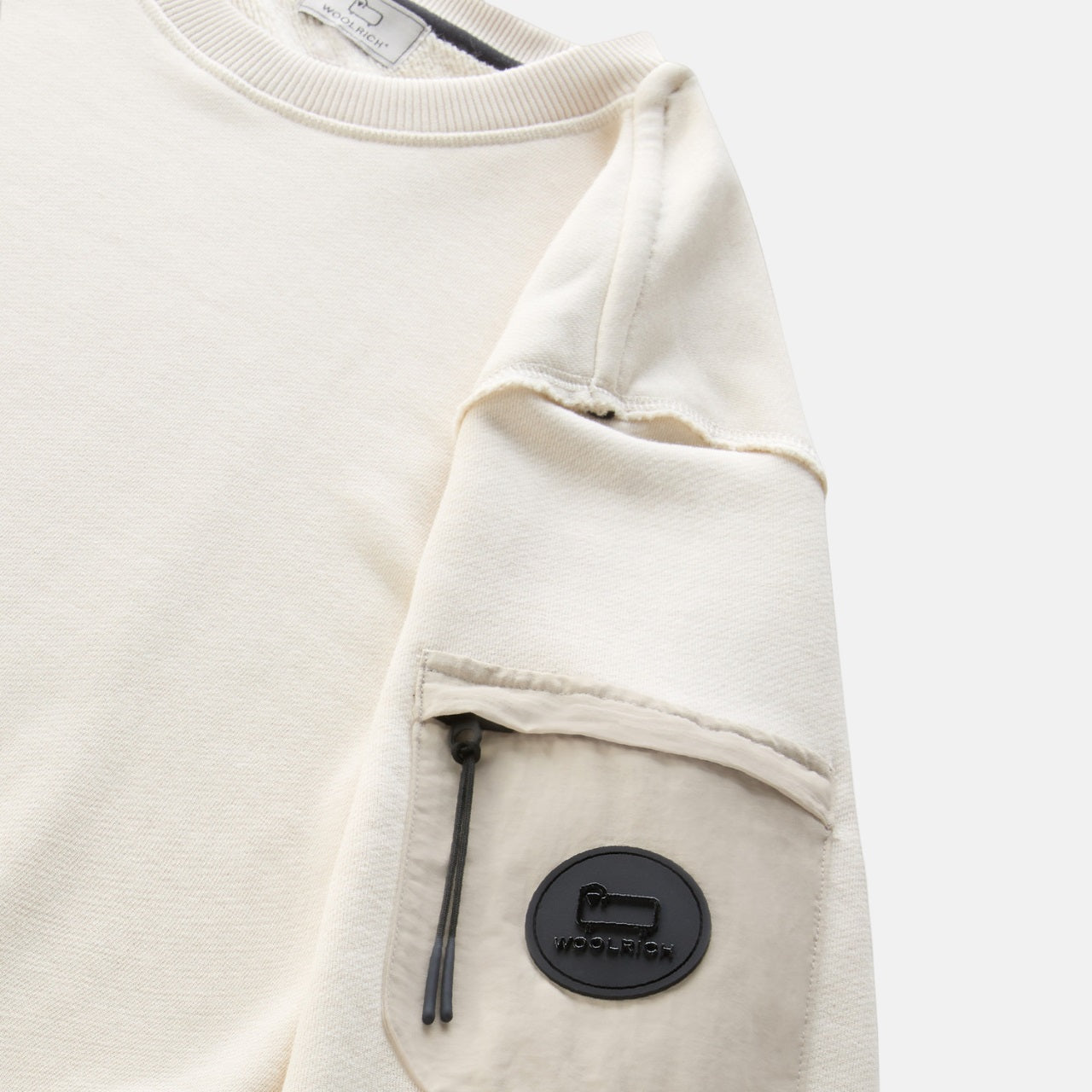 woolrich logo sweater beige