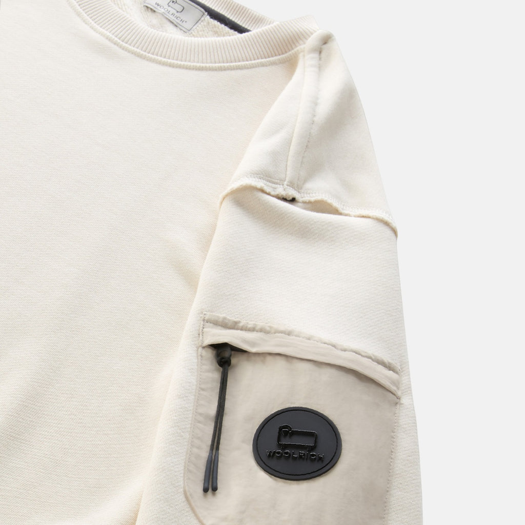 woolrich logo sweater beige