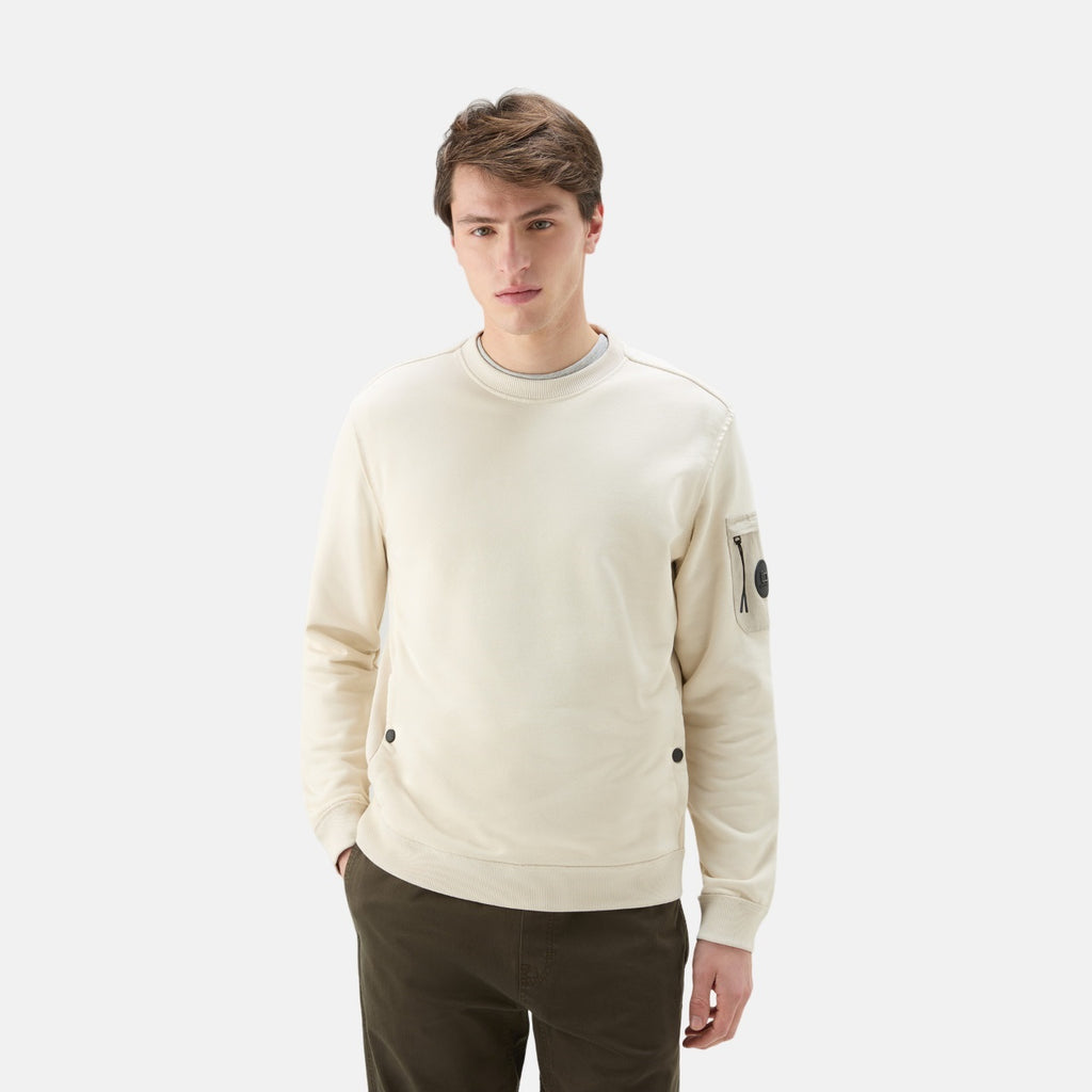 woolrich logo sweater beige