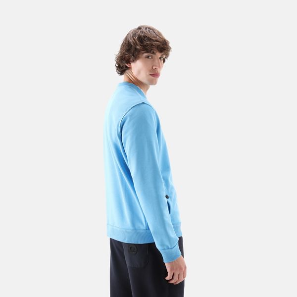 woolrich logo sweater licht blauw